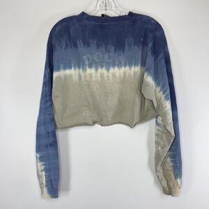 Vintage Harley Davidson Cropped Grunge Long Sleeve Shirt Medium